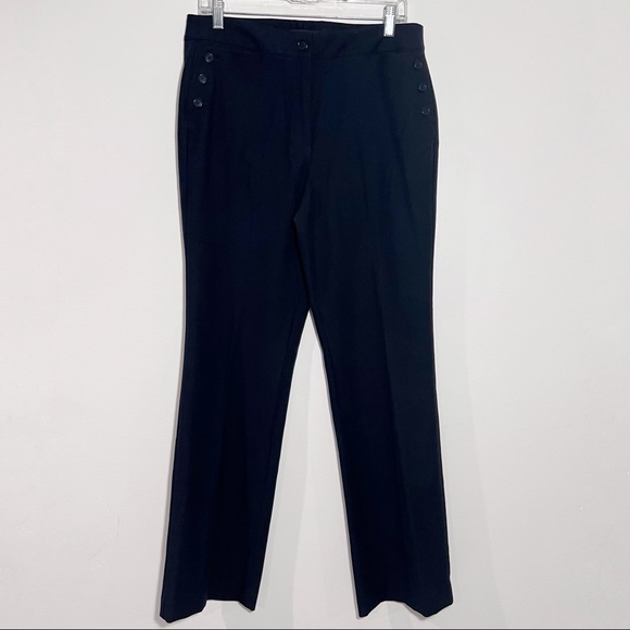 New Talbots‎ Navy Pants w/ Side Button Details Size 10 - Picture 1 of 13